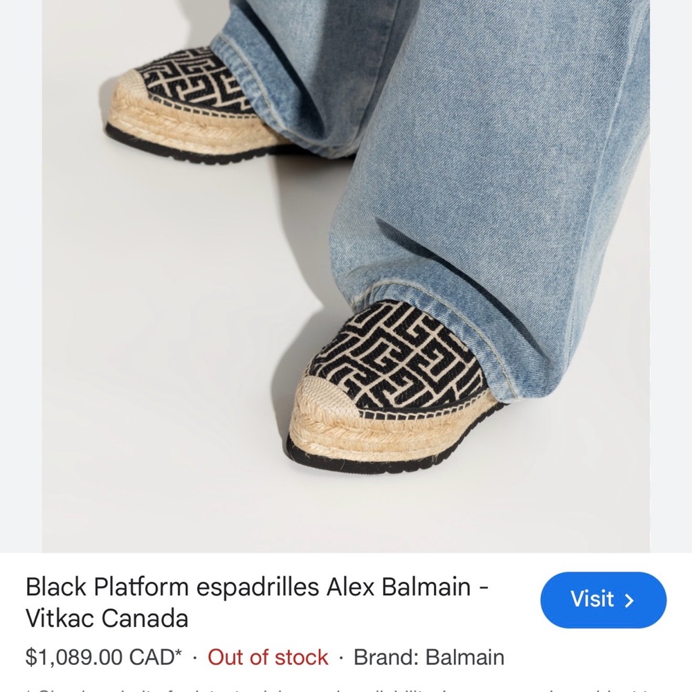 Balmain Black and Cream Espadrilles - Picture 13 of 13